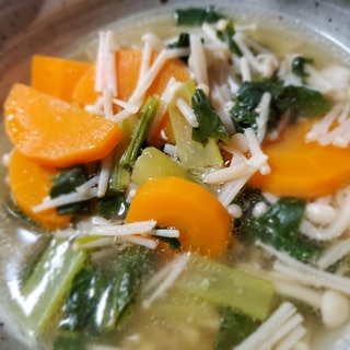 めんつゆで豚野菜スープ